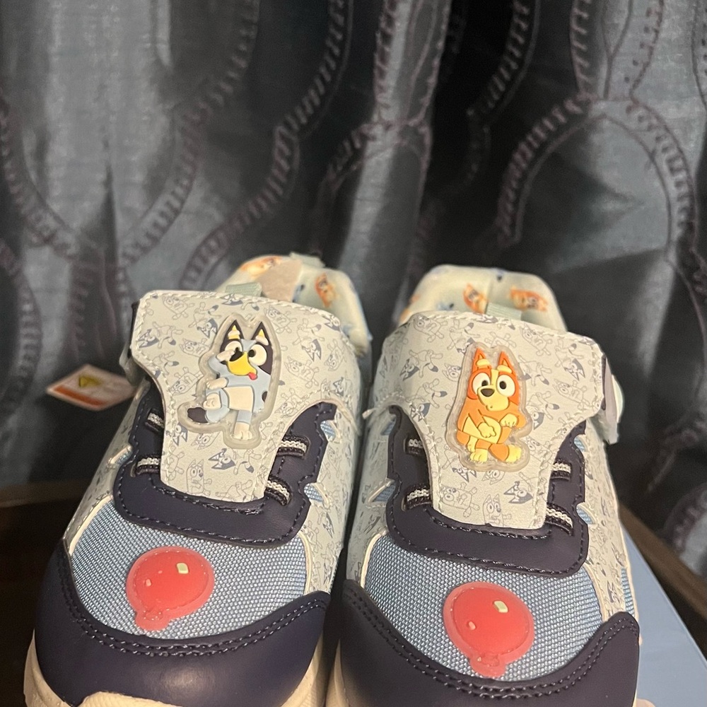Kids Cartoon Character Sneakers - Navy and White